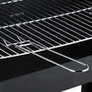 Barbecue a Carbone Sebastian 87x42x82 cm con Griglia in Acciaio Inox e Coperchio Nero      