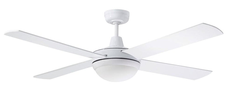 Ventilatore da Soffitto con 4 Pale e Lampada Ø120 cm 3 Velocità Martec Primo Bianco