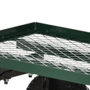 Carrello da Giardino 94x48.5x100 cm Capacità 150 kg in Acciaio Nero e Verde  