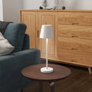 Lampada da Tavolo Portatile Ø11,2x36,5 cm in Acrilico e Metallo Bianco