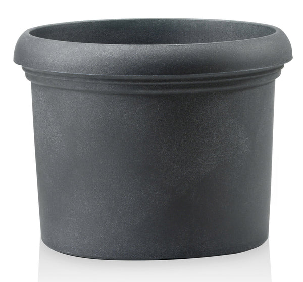 Tulli Cylindre Résine Vase Vicenza Classique Anthracite Différentes Tailles sconto