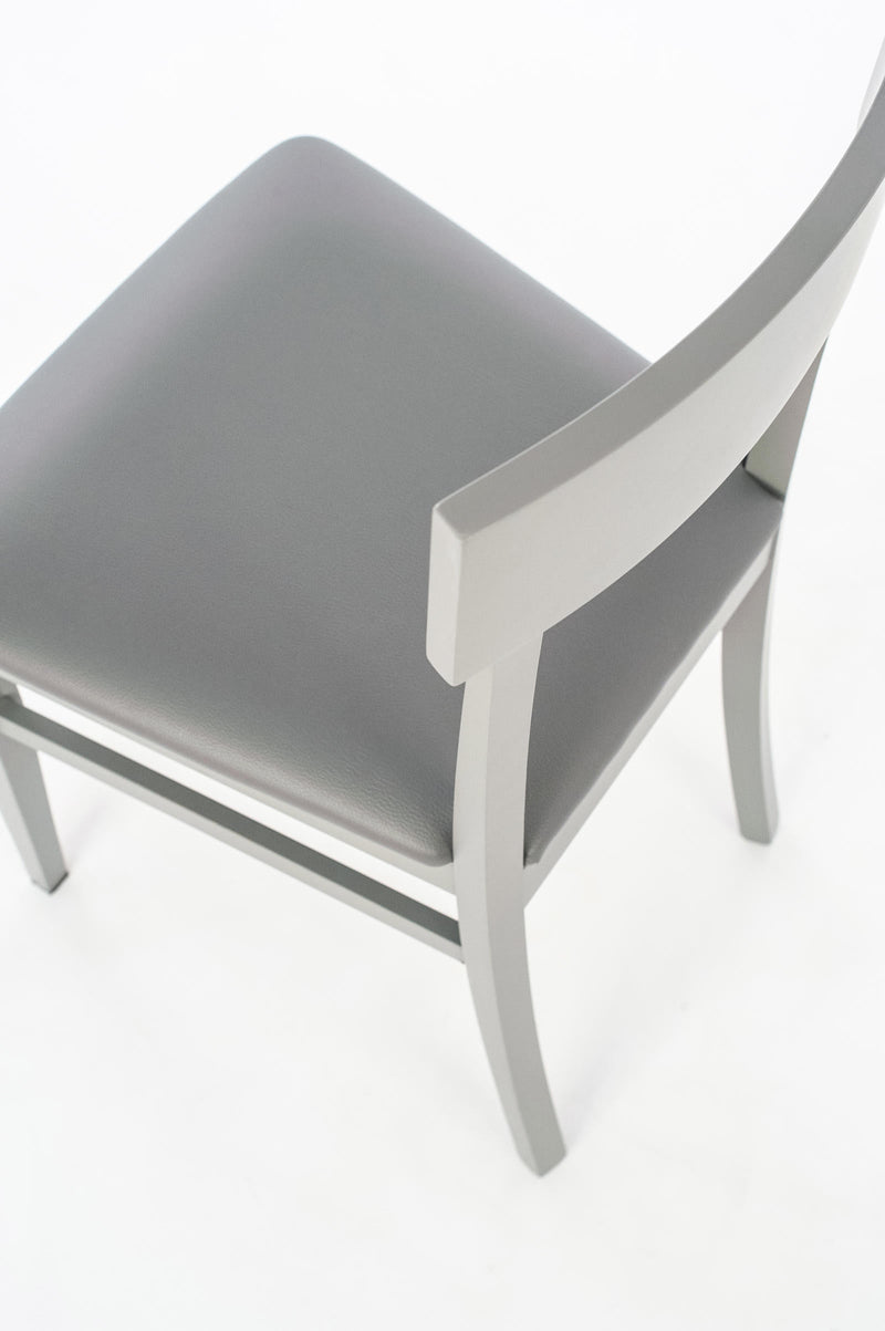 Set 2 Sedie 44x45xH82 cm in Legno Laccato Monaco Grigio Scuro