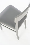 Set 2 Sedie 44x45xH82 cm in Legno Laccato Monaco Grigio Scuro
