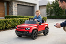 Macchina Elettrica per Bambini Licenza Land Rover Defender Small 12V con Telecomando Rosso