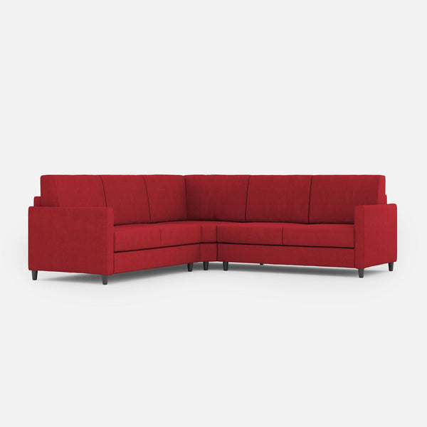 prezzo Canapé d'angle Karay 5 places 241x241x85 cm en tissu rouge