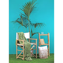 Set 2 Sedie Regista Mare Pieghevoli 63x44x91 cm in Bambù e Tessuto Bianco