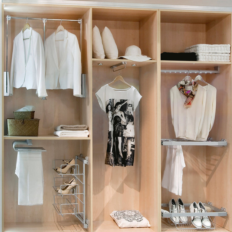 Spessore Laterale per Appendiabiti per Armadio Hang Verniciato Alluminio Tecnoplastica Emuca