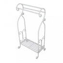 Portasciugamani Clarence 37x33x90 h cm in Acciaio Bianco