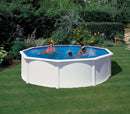 Piscina Rotonda Fuori Terra Ø460xh120 cm in Acciaio e PVC Gre Fidji