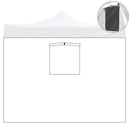Telo di Ricambio Laterale per Gazebo Pieghevole 3x2m Impermeabile con Finestra Bianco