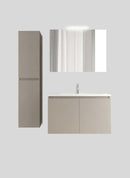 Mobile da Bagno Sospeso con Lavabo 80 cm e Specchio Bali Two Tortora      