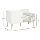 Scarpiera da Ingresso con Seduta Imbottita e Armadietto 80x33x49 cm Bianco  