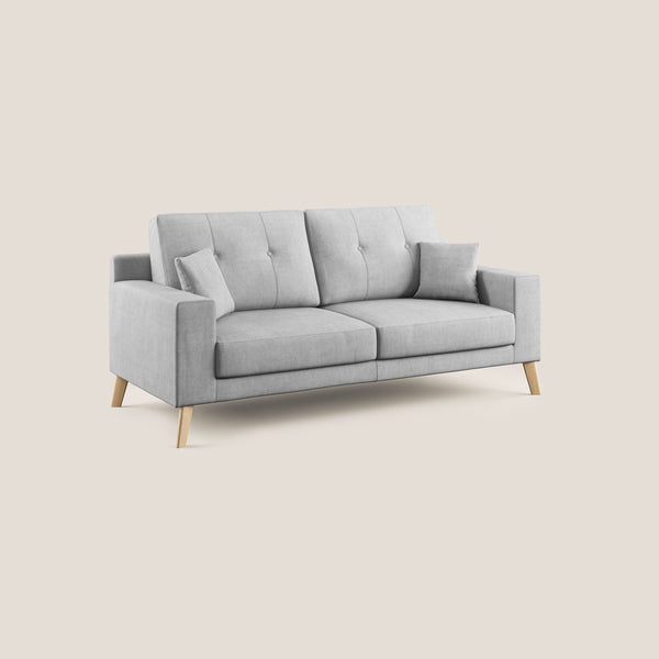 online Divano 2 Posti 166x95x91 cm in Tessuto Grigio Chiaro