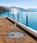 Fontana da Esterno con Nebulizzatore Miscelatore e Doccetta Mobile Quick Alluminio Satinato