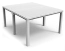Tavolo Doppio da Giardino 295x90x74,5 cm in Resina Keter Kulie Double Bianco