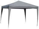 Gazebo da Giardino in Acciaio 3x3m Arizona Grigio