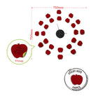 Sticker da Muro Orologio Apples 75x75 cm Plastica