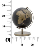 Mappamondo Bronzo Ø20x28 cm Plastica e Ferro Nero e Oro