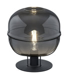 Lampada da Tavolo da Interno Attacco E27 in Metallo Nero Opaco