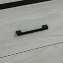 Cassettiera 3 Cassetti 80x48x78 cm in Legno e Acciaio Grigio Chiaro