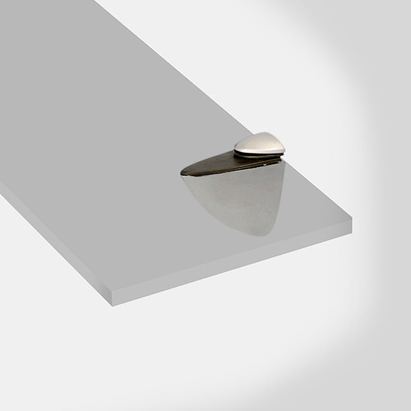 Reggipiano per Mensole di Legno/Vetro Imballo 1 Set Verniciato Alluminio e Zama Emuca