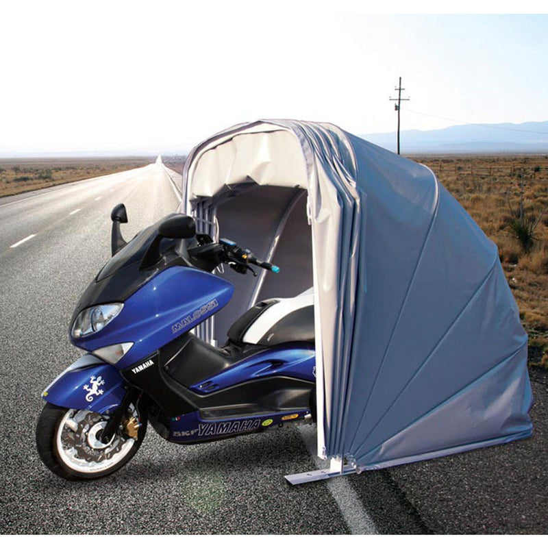 Motobox a Chiocciola Copertura Box in PVC per Moto Scooter - 280x130xh140 cm\/Grigio Maddi