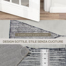 Tappeto Moderno Antiscivolo 230x160x0,7 cm Linee Geometriche in Poliestere Grigio  
