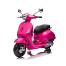Moto Elettrica per Bambini Licenza Piaggio Vespa GTS Super 102x51x76 cm Batteria 12V Rosa      