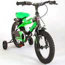 Bicicletta per Bambino 12"" 2 Freni Sportivo Verde Neon e Nero