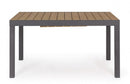 Tavolo Allungabile Elias 140-200x90 cm Antracite in Alluminio