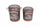 Set 2 Pouf Conteneur Rond en MDF Marron