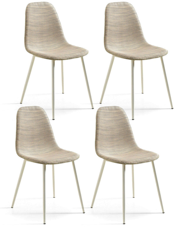 acquista Set 4 Sedie 43x38xH86,5 cm in Similrattan Martina Beige