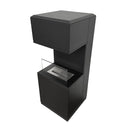 Camino a Bioetanolo da Pavimento 38x38x100 cm Oslo in acciaio Nero  