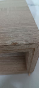 Mensola da Parete con 2 Cassetti 88,2x13,4x23,7 cm in Fibra di Legno Domino Maxi Rovere Sagerau Seconda Scelta