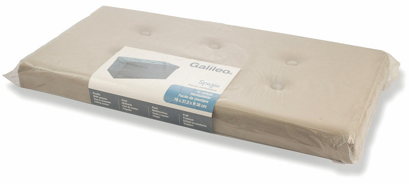 Baule Cassapanca Pouf Contenitore in Velluto Soriani Beige