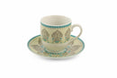 Set 6 Tazzine Caffè in Porcellana con Piattino 90 ml Villa d'Este Home Tivoli Cala Jondal