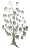 Pannello Albero della Vita Argento 87,5x3,5x88,5 cm in Ferro Argento