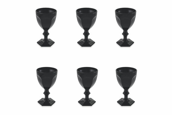 Lot de 6 verres à vin en verre 170 ml VdE Tivoli 1996 Wonderland Noir prezzo
