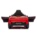Macchina Elettrica per Bambini Porsche Taycan Turbo S 12V con Telecomando Bluetooth Luci LED e Tappetini Rosso