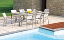 Tavolo da Giardino Allungabile 160/240x100x75 cm in Alluminio Tortora