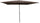 Parasol de jardin 4x3m en acier et polyester taupe
