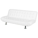 Divano Letto Prontoletto Zeus Rivestimento in Similpelle Bianco