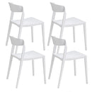 Set 4 Sedie Impilabili 79x51,5x49 cm in Polipropilene e Fibra di Vetro Paola Bianco