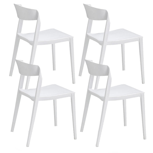 Lot de 4 Chaises Empilables 79x51,5x49 cm en Polypropylène et Fibre de Verre Paola Blanc acquista