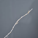 Albero di Natale Bianco con Luci LED 20x20x150 Base Quadrata in Acciaio e Polipropilene