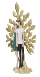 Scultura Coppia Albero della Vita 35x13x52 cm in Resina