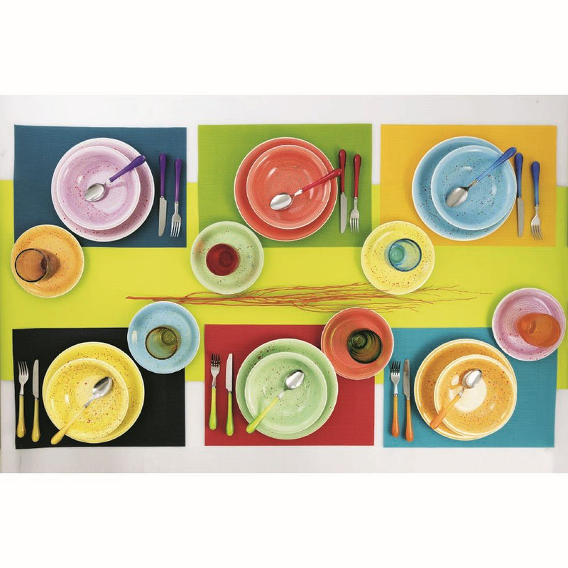 Servizio Piatti 18 Pezzi in Hard Dolomite Villa d'Este Spray