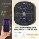 Boxing Machine Musicale a Parete 41,8x44,6x7,5 cm con 9 Velocità Bluetooth e Guanti in PU e ABS Nero e Blu  