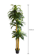 Pianta Artificiale Tronco Della Felicità con Vaso H 150 cm