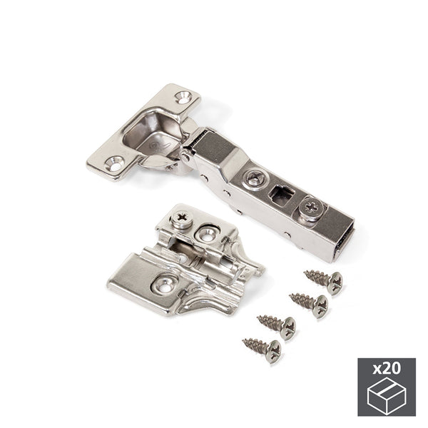 Emuca Coupelle Charnière 35 mm Demi Col 100° avec Base 20 Pièces acquista